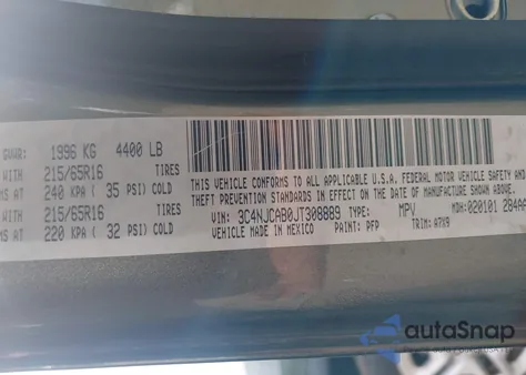 2018 Jeep Compass Sport Fwd from USA, damaged, VIN 3C4NJCAB0JT308889